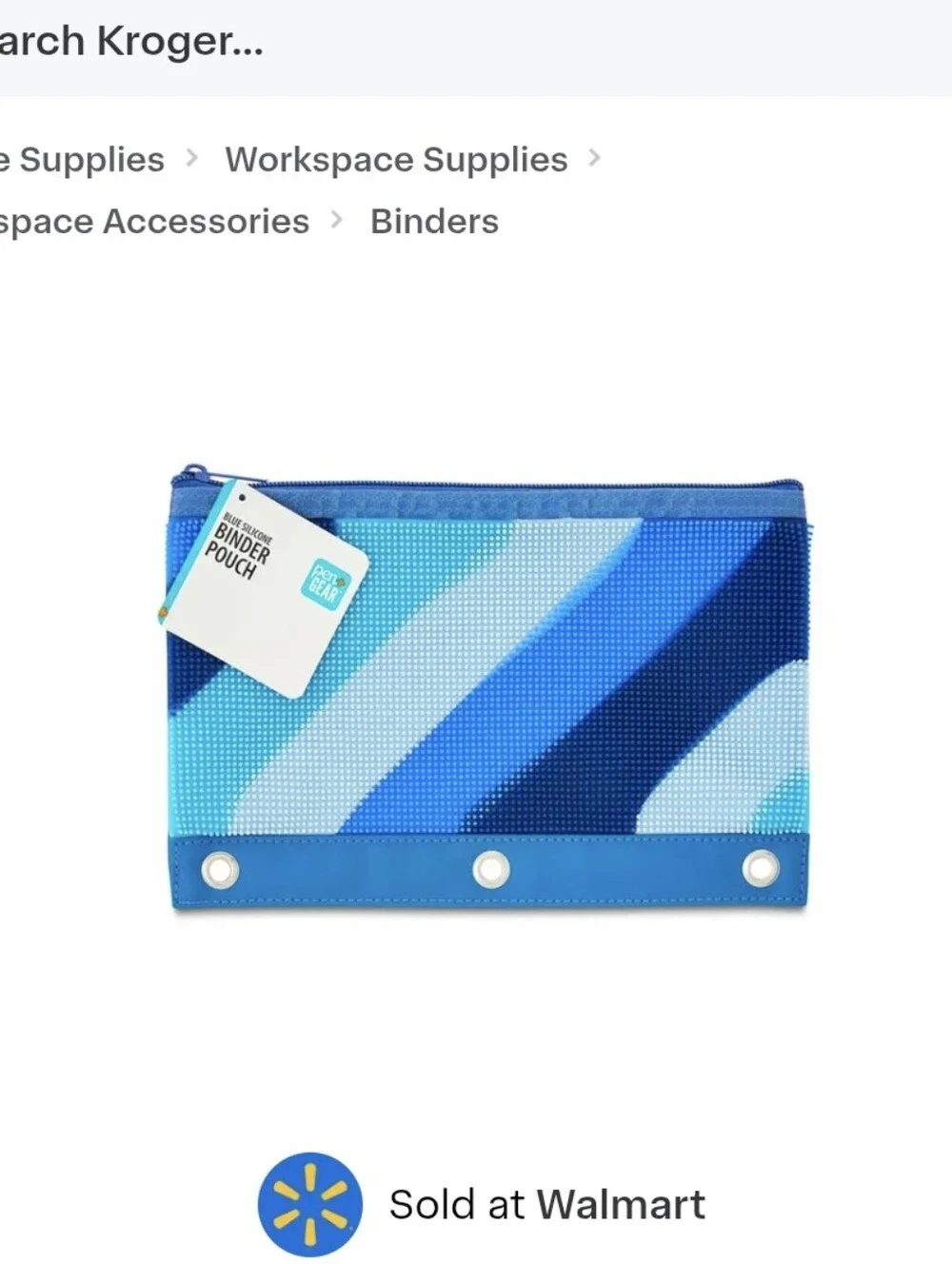 Pen+Gear Silicone Bristle Binder Pouch - Teal Blue NEW